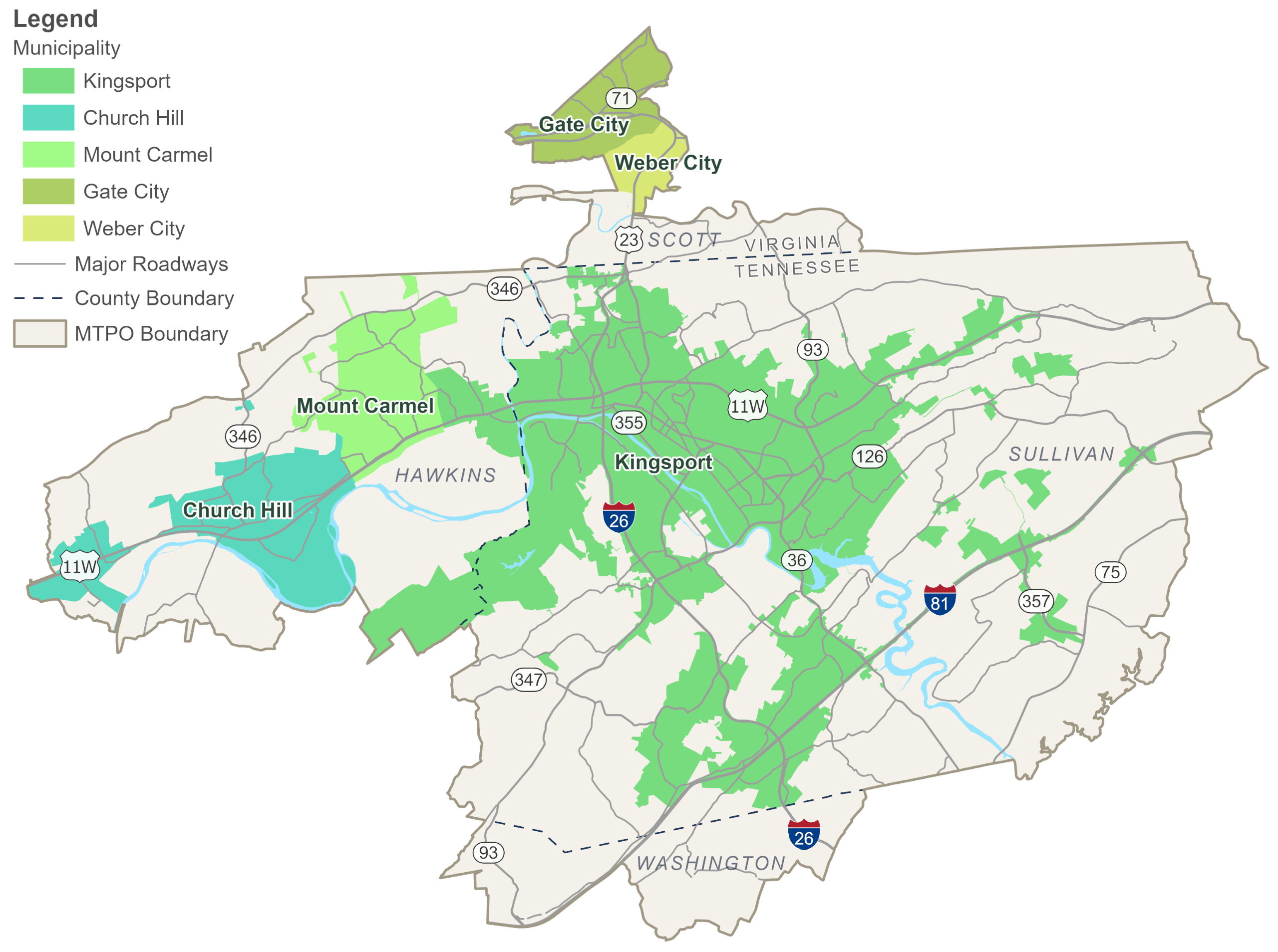Map of the KMTPO study area