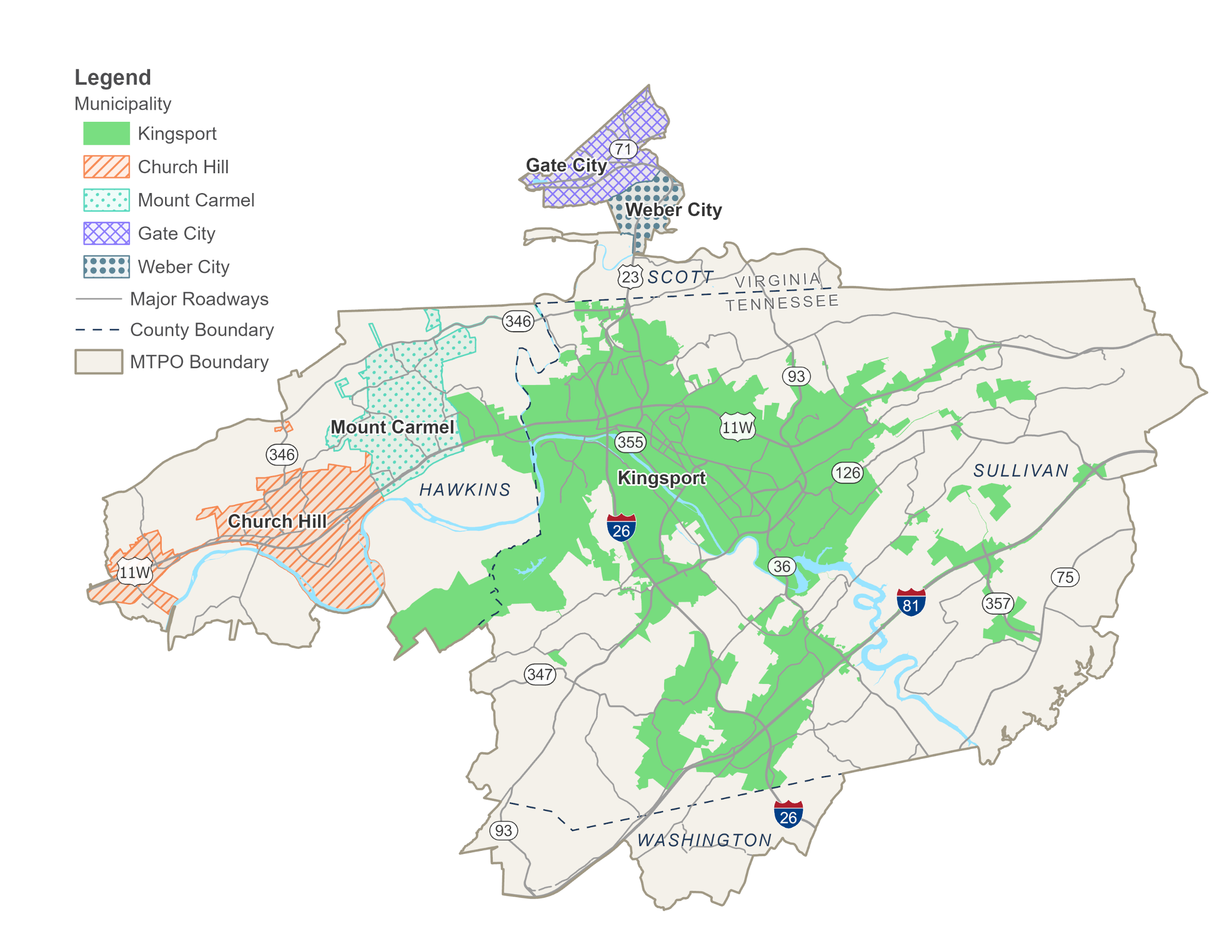 Map of the KMTPO study area